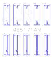 Load image into Gallery viewer, KINGMB5171AM0.25-King Mazda FS-DE L4/FP L4/FS L4 DOHC 16 Valve (Size +0.25) Main Bearing Set-Bearings-King Engine Bearings