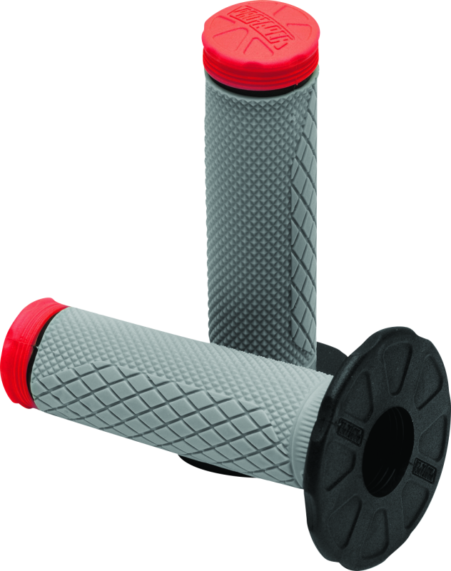 PTR024872-ProTaper Tri Density Full Diamond MX Grips - Red-Grips-ProTaper