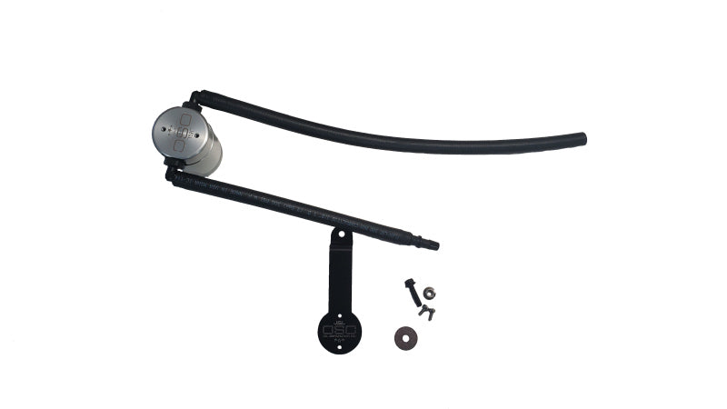 JLT3045P-C-J&L 86-93 Ford Mustang 5.0 302 Passenger Side Oil Separator 3.0 - Clear Anodized-Oil Separators-J&L