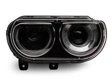 Load image into Gallery viewer, RAXCH3761-Raxiom 08-14 Dodge Challenger Halo Projctr Headlights w/Sequential Turn Signals-Blk Hsng(Clear Lens)-Headlights-Raxiom
