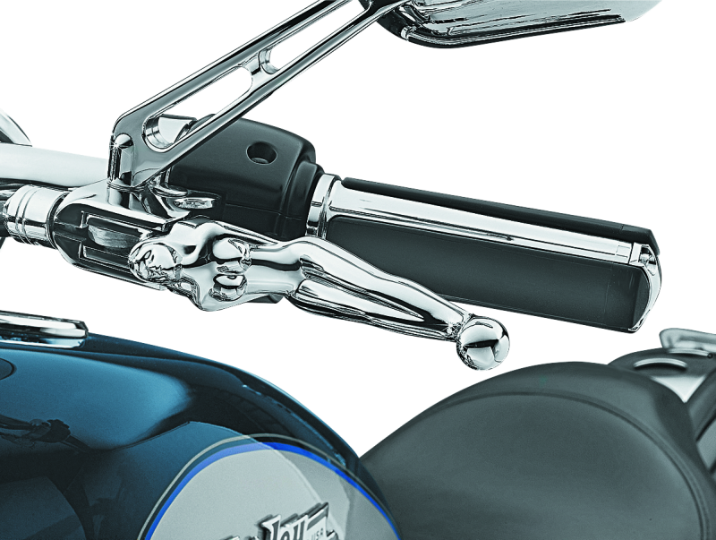 KUR1049-Kuryakyn Silhouette Levers 96-Up Cable Chrome-Levers-Kuryakyn