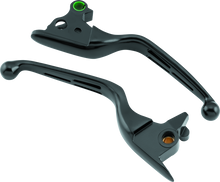 Load image into Gallery viewer, BKC482143-Bikers Choice 15-17 FLST FXST Black Slotted Lever Set-Levers-Bikers Choice