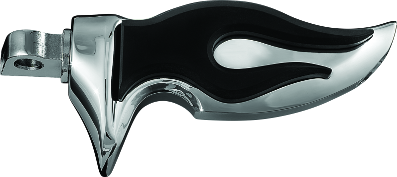 KUR4416-Kuryakyn Flamin Peg With Male Mount Adapter Chrome-Footpegs-Kuryakyn