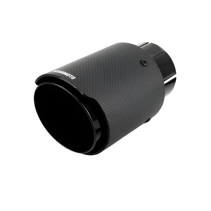 MISMMEXH-TIP-CF3BK-Mishimoto Carbon Fiber Muffler Tip 3in Inlet 4in Outlet Black-Muffler-Mishimoto