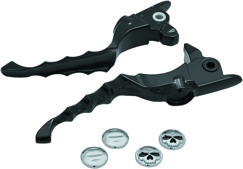 KUR1983-Kuryakyn Zombie Lever Set 17-Up Touring Gloss Black-Levers-Kuryakyn