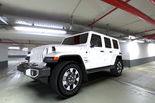 Load image into Gallery viewer, RALMF54-UR-BLK/BL-Rally Armor 18-22 Jeep JL Wrangler Black UR Mud Flap w/ Blue Logo-Mud Flaps-Rally Armor