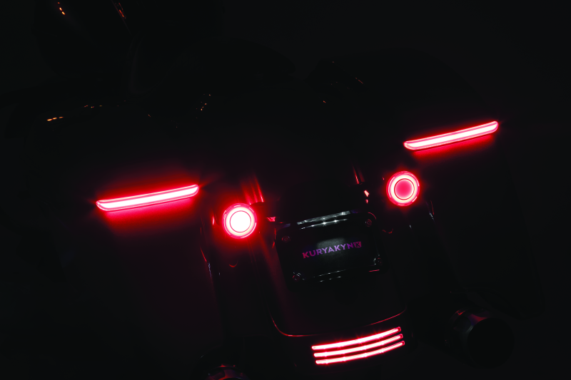 KUR2905-Kuryakyn Tracer L.E.D. Turn Signal Inserts Red/Red Smoke Lens Rear-Light Accessories and Wiring-Kuryakyn