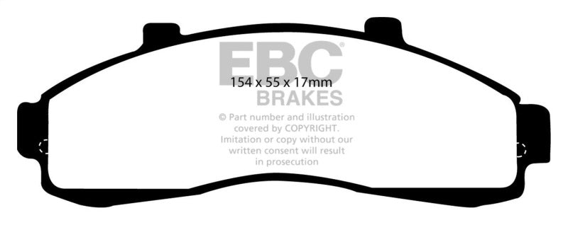 EBCDP41199R-EBC 95-01 Ford Explorer 4.0 2WD Yellowstuff Front Brake Pads-Brake Pads - Performance-EBC