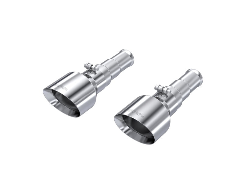 MBRPT5199-MBRP 19-24 Ram 1500 5.7L Hemi 3in Inlet 5in OD Dual Wall Angle Cut T304 SS Exhaust Tips - Pairs-Catback-MBRP