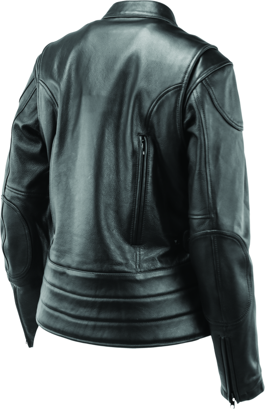 RIV094363-River Road Race Leather Jacket Black Womens - Small-Jackets - Leather-River Road