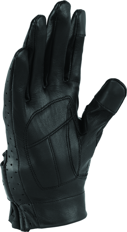 RIV094501-River Road Tucson Leather Perforated Gloves Black Womens - Small-Gloves-River Road