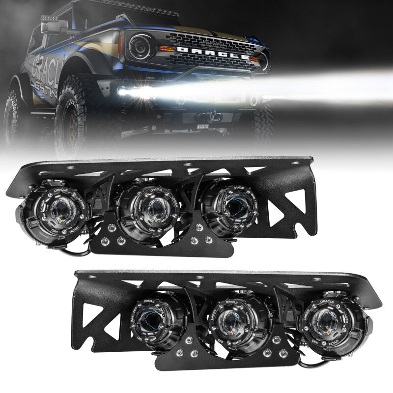 ORL5928-LZZ-001-Oracle Lighting 21-24 Ford Bronco Off Road Laser and LED Fog Light Kit for Steel Bumper SEE WARRANTY-Fog Lights-ORACLE Lighting