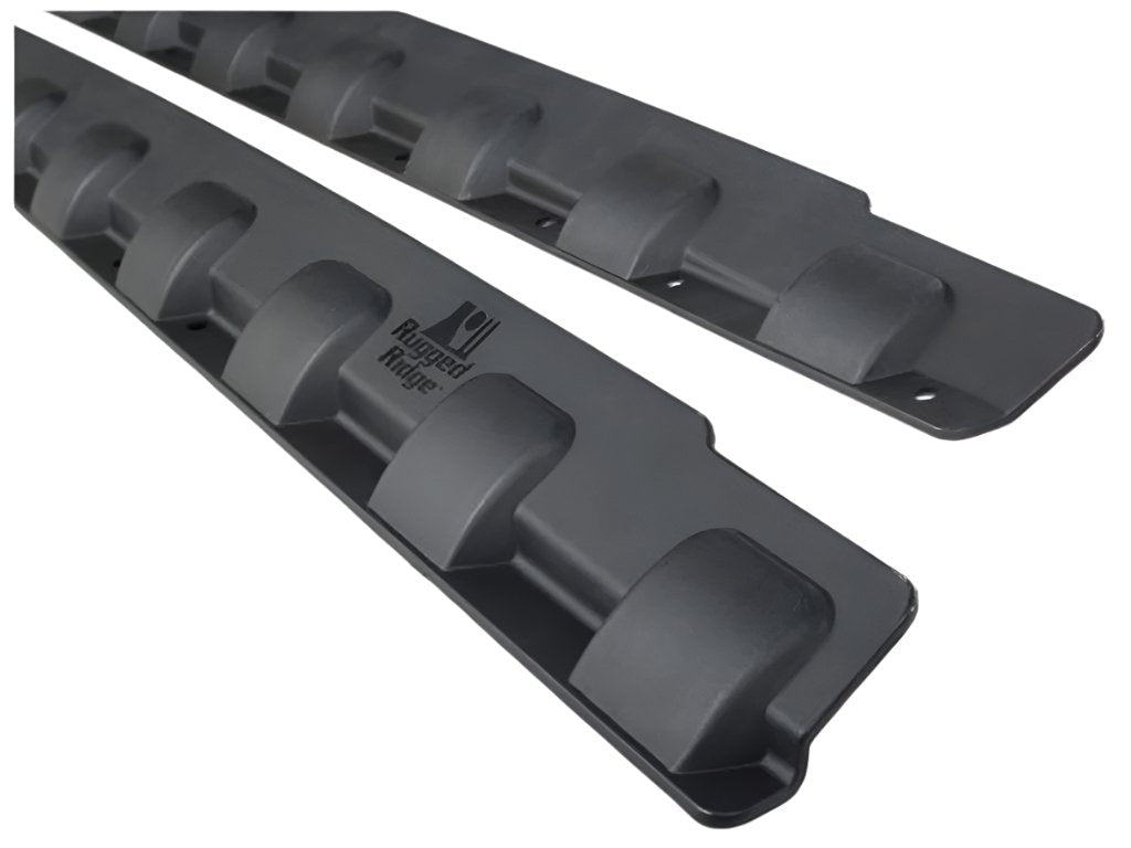 RUG11651.61-Rugged Ridge Rocker Guard Kit Body Armor 4 Door 18-20 Jeep Wrangler JL-Body Armor & Rock Rails-Rugged Ridge