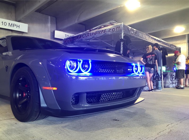 Oracle 15-21 Dodge Challenger Dynamic Surface Mount Headlight Halo Kit - ColorSHIFT - Dynamic-Fog Lights-ORACLE Lighting
