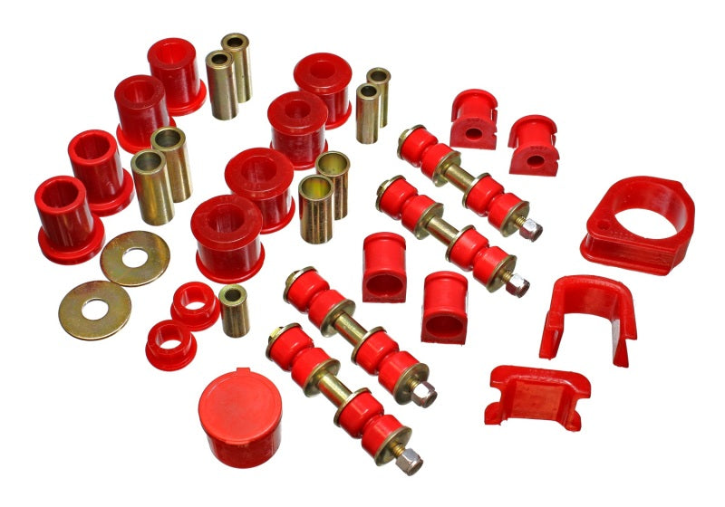 ENG4.18117R-Energy Suspension 97-01 Ford Escort/ZX2 Red Hyper-flex Master Bushing Set-Bushing Kits-Energy Suspension