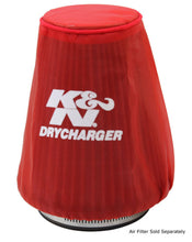 Load image into Gallery viewer, K&amp;N 22-2030PR Red Drycharger Round Tapered Air Filter Wrap - 5.25 x 3 x 6 Inches - image 2