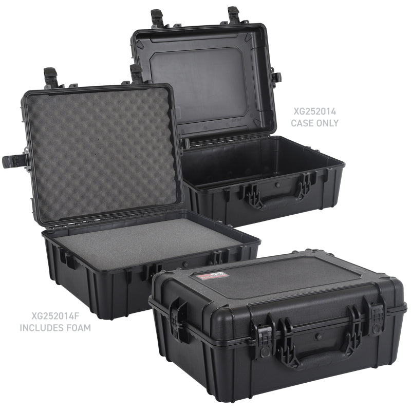 Go Rhino XVenture Gear Hard Case w/Foam - Large 25in. / Lockable / IP67 - Tex. Black-Cargo Boxes & Bags-Go Rhino