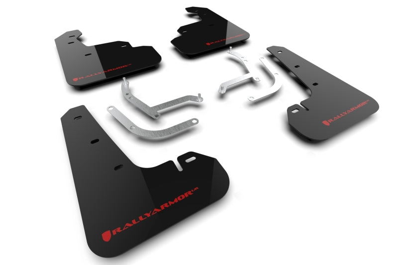 Rally Armor 2024 Subaru Impreza Black UR Mud Flap w/ Red Logo-Mud Flaps-Rally Armor