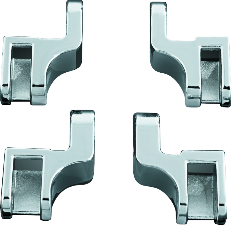 KUR7528-Kuryakyn Driver Floorboard Relocation Brackets For FLST Models Chrome-Footpegs-Kuryakyn