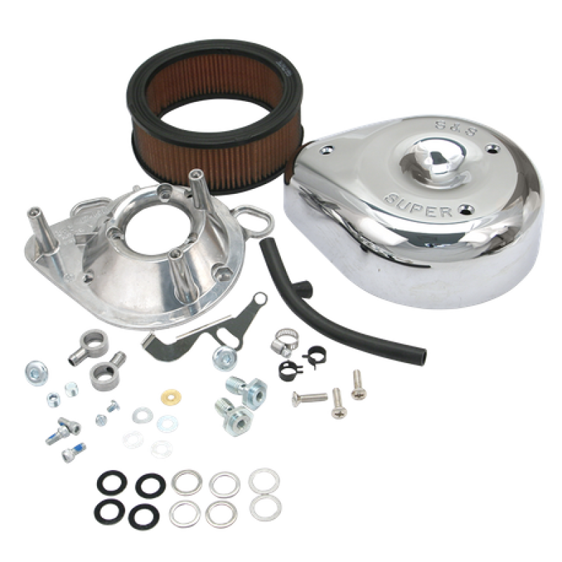 S&S Cycle 93-99 BT/91-03 Sportster Models Teardrop Air Cleaner Kit for S&S Super E/G Carb-Air Intake Components-S&S Cycle