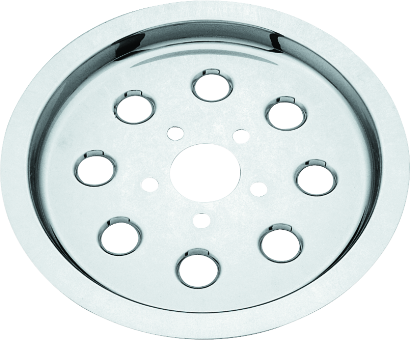 BKC493425-Bikers Choice 84-99 Big Twin Chrome Pulley Cover 65 Tooth-Engine Covers-Bikers Choice