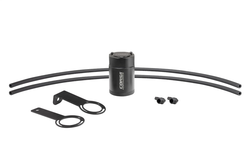 CORSA Performance 3/8in Universal 3 oz. Aluminum Oil Catch Can with Mounting Brackets-Oil Catch Cans-CORSA Performance