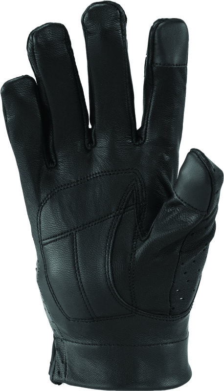 RIV094501-River Road Tucson Leather Perforated Gloves Black Womens - Small-Gloves-River Road