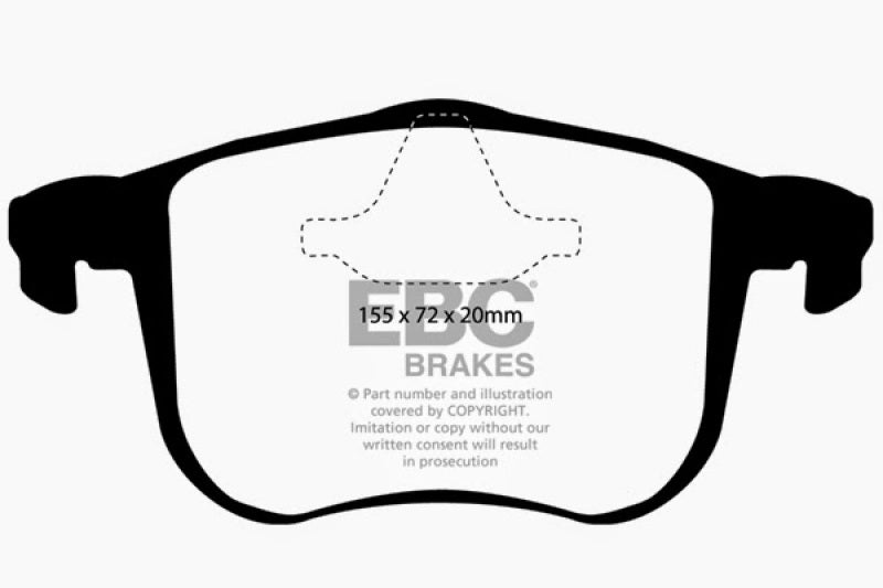EBCDP51416NDX-EBC 06-11 Saab 9-3 Aero Bluestuff Front Brake Pads-Brake Pads - Racing-EBC