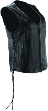 Load image into Gallery viewer, RIV094444-River Road Sapphire Leather Vest Black Womens - Small-Vests-River Road