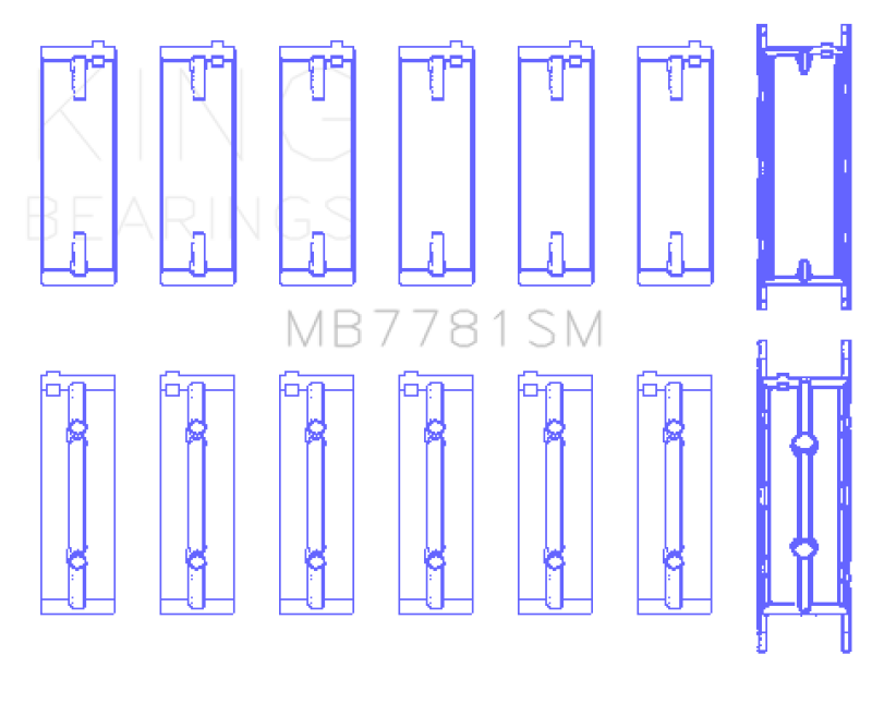 King BMW N57 D30 A/B/C / N57N / N57S (Size +0.25mm) Main Bearing Set-Bearings-King Engine Bearings