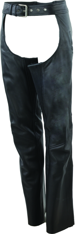 RIV094425-River Road Plains Leather Chaps Black Womens - Small-Pants-River Road