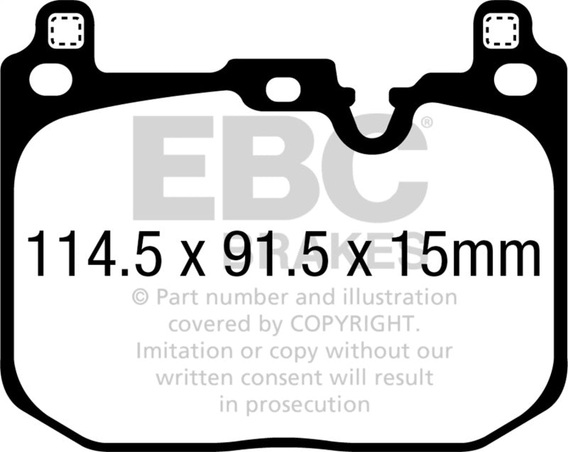 EBCDP42393R-EBC 2018+ BMW X2 Yellowstuff Front Brake Pads-Brake Pads - Performance-EBC