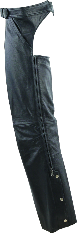 RIV094420-River Road Plains Leather Chaps Black - Large-Pants-River Road