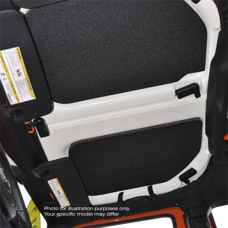 DEI 11-18 Jeep Wrangler JK 2-Door Boom Mat Complete Headliner Kit - 6 Piece - Black-Hard Top Accessories-DEI