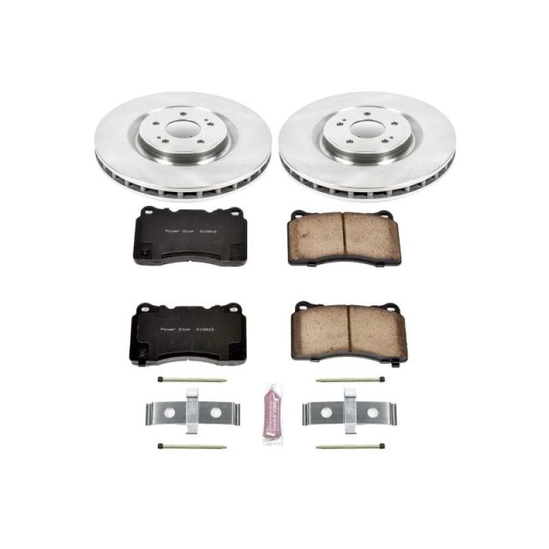 PSBKOE4551-Power Stop 08-15 Mitsubishi Lancer Front Autospecialty Brake Kit-Brake Kits - OE-PowerStop