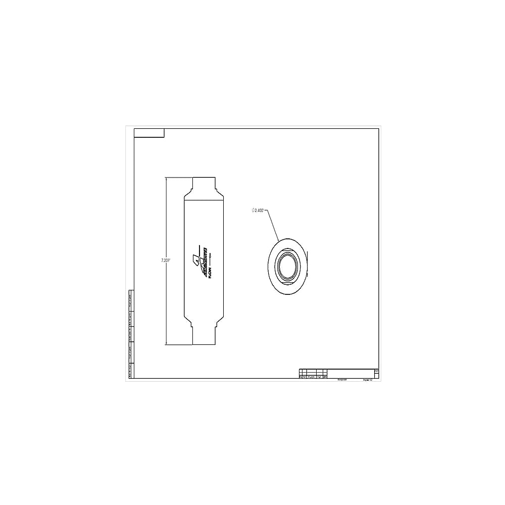 Replacement filter-element dimensional drawing