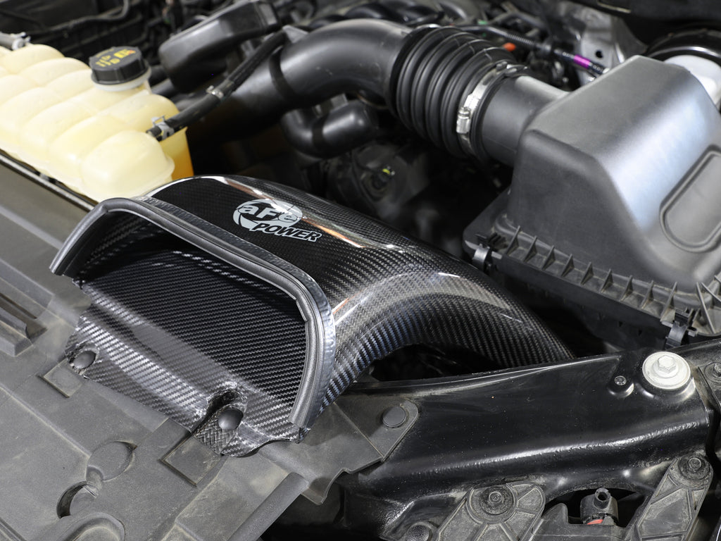 aFe aFe Quantum Cold Air Intake System Scoop 18-20 Ford F150 EcoBoost V6-3.5L/2.7L - Carbon Fiber