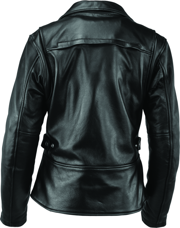 RIV094376-River Road Ironclad Classic Leather Jacket Black Womens - Small-Jackets - Leather-River Road