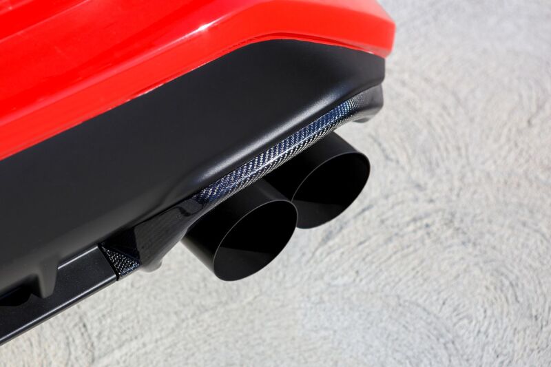 REMRMK-05-EC01S-02-Remark 2022+ Subaru WRX Carbon Fiber Exhaust Finisher - Gloss Finish-Exhaust Hardware-Remark