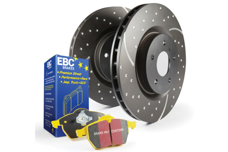 EBC S5 Kits Yellowstuff Pads and GD Rotors-Brake Rotors - Slot & Drilled-EBC
