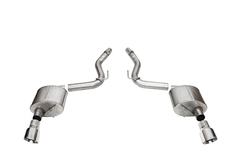 Corsa 2024 Ford Mustang Sport Axle-Back Dual Rear Exit with 4.5in Polished Pro-Series Tips-Axle Back-CORSA Performance