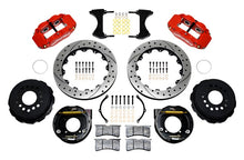 Load image into Gallery viewer, WIL140-9213-DR-Wilwood Narrow Superlite 4R Rear P-Brk Kit 12.88in Drilled Red Chevy 12 Bolt w/ C-Clips-Big Brake Kits-Wilwood