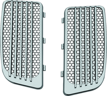 Load image into Gallery viewer, KUR7681-Kuryakyn Radiator Grills For Twin Cooled Models Chrome &amp; Black (Pair)-Exterior Trim-Kuryakyn