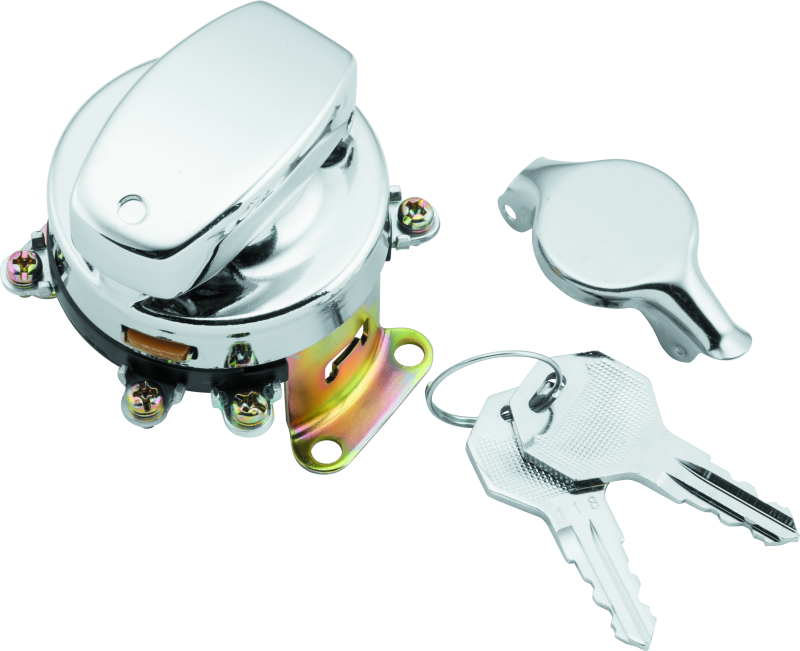 TWP492237-Twin Power 36-72 FL Chrome Fat Bob Style Ignition Switch-Relays-TwinPower
