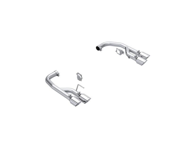 MBRPS7281AL-MBRP 2024+ Mustang GT 5.0L Aluminized Steel 2.5in Axle-Back Exhaust w/ Dual-Rear Quad Exhaust Tips-Axle Back-MBRP