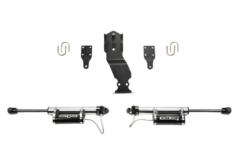 FABFTS22304-Fabtech 17-21 Ford F250/F350 4WD Dual Steering Stabilizer System w/DL 2.25 Resi Shocks-Steering Stabilizer-Fabtech