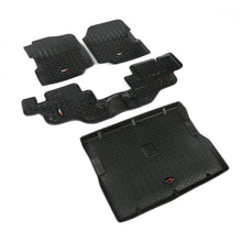 Load image into Gallery viewer, Rugged Ridge Floor Liner Front/Rear/Cargo Black 1976-1995 Jeep Wrangler / CJ - Rugged Ridge 12988.09