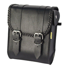 Load image into Gallery viewer, WAM58481-20-Willie &amp; Max Universal Braided Sissy Bar Bag (8 in L x 10 in W x 4.5 in H) - Black-Bags - Bike Bags-Willie &amp; Max