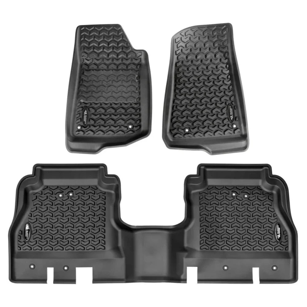 Rugged Ridge Floor Liner Kit Black F/R 20-21 Jeep Gladiator (JT) - Rugged Ridge 12987.44