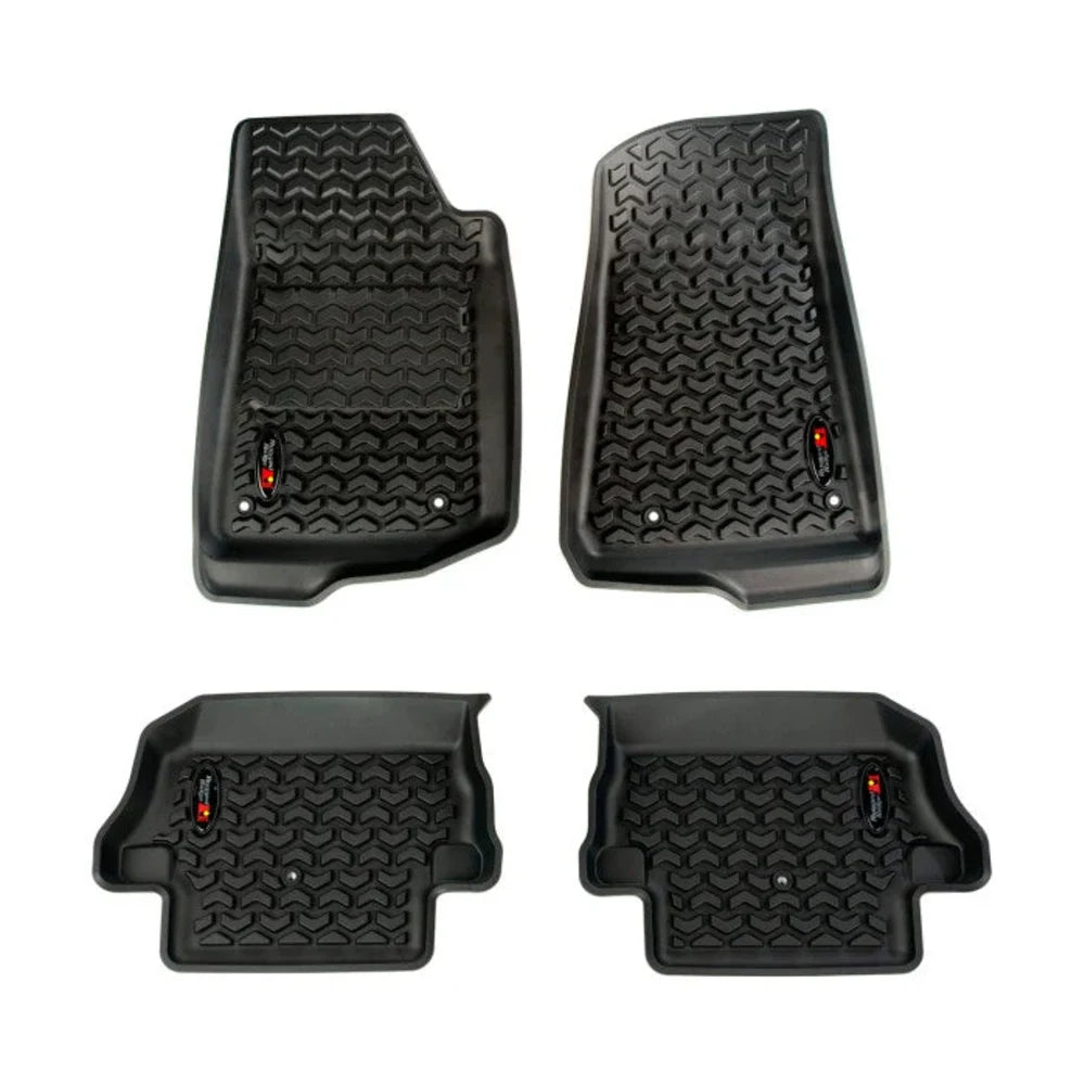 Rugged Ridge Floor Liner Kit Black F/R 18-20 Jeep Wrangler JL 2Dr - Rugged Ridge 12987.43